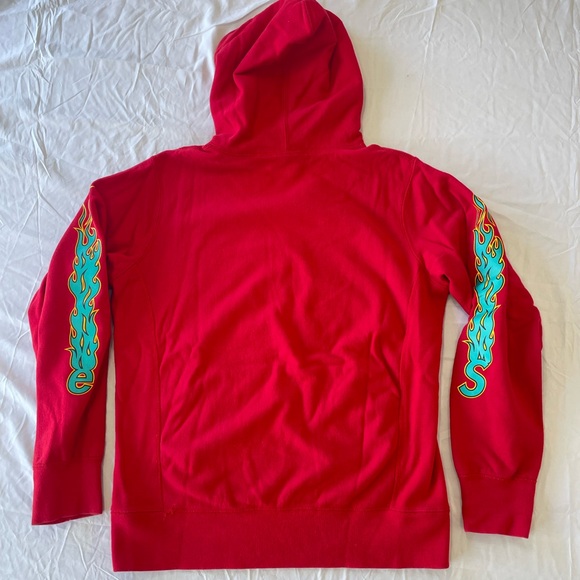 Supreme Thrasher Flame Logo Hoodie Red Size Medium - Picture 9 of 10